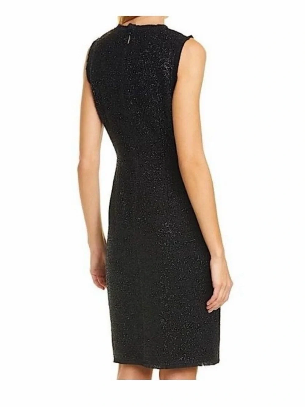 Kate Spade Sleeveless Black tencel Tweed wool blend Dress NWT size 0